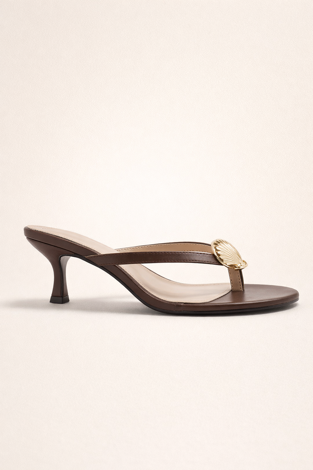 Golden Shell Heel – Chocolate Glow