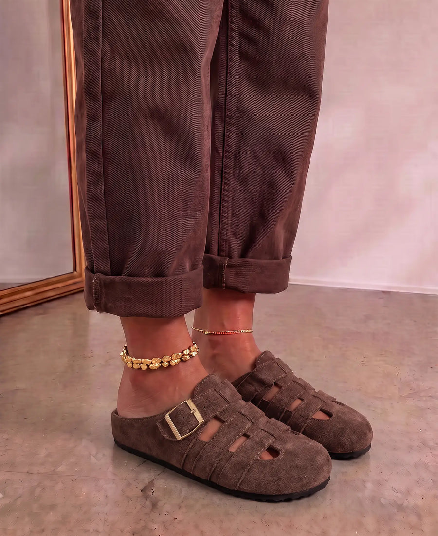 Sabot tissé chocolat