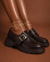 Sapato Castanho Buckle