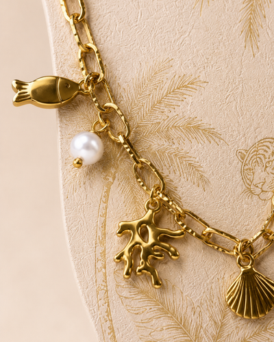 Coastal Glow Anklet - Aço Premium