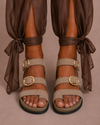 Sandália Siena Taupe Gold