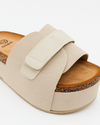 Soft Beige Velcro Platform Mule