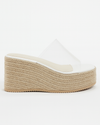 Clear Natural Espadrille Wedge