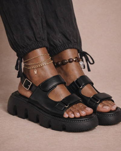 Sandalia Urban Chunky — Negro Core