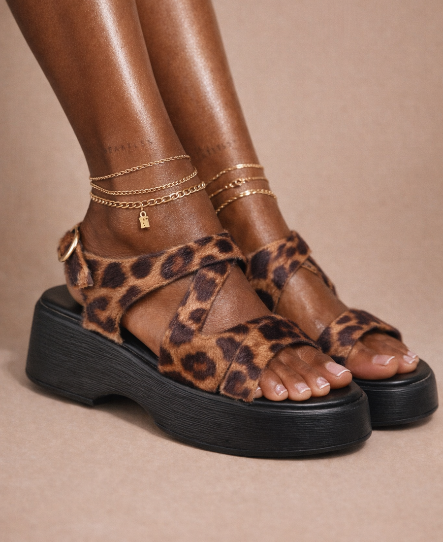 Wild Leopard Platform Sandal