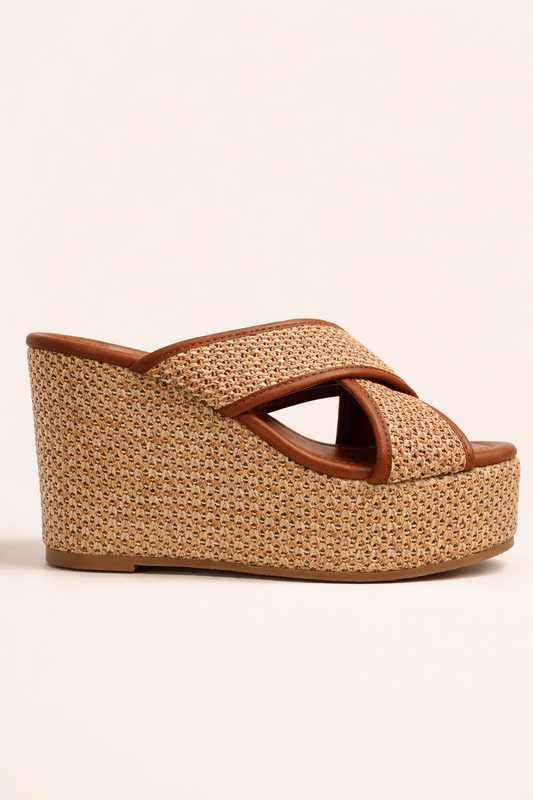 Sandália Crystal Chain Caramel