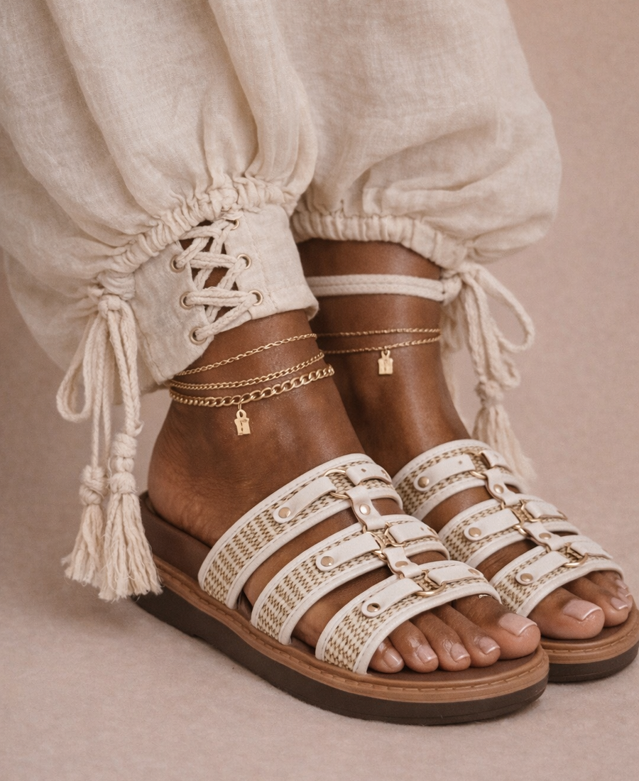 Sandalia Ivory Weave – Beige Natural