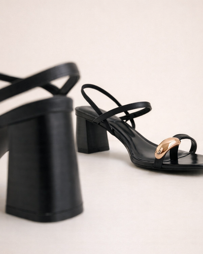 Obsidian Sculpt Heel – Black