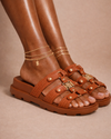 Terracotta Gold Stud Sandal