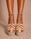 Évora Premium Platform Sandal Camel Nude