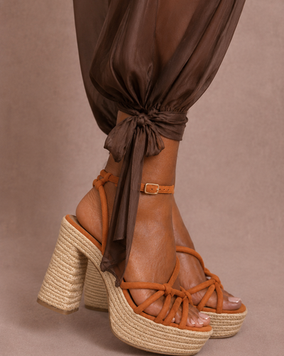 Sandália Plataforma Capri Terracota