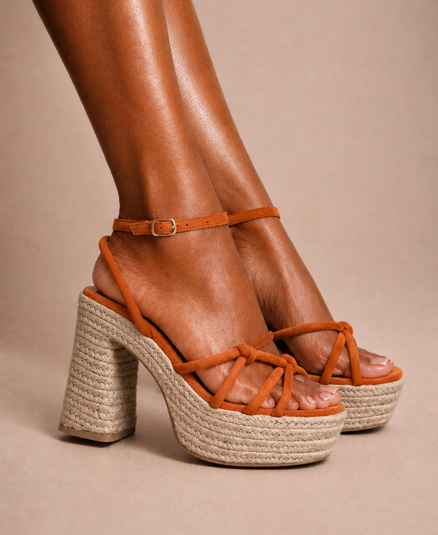 Sandália Plataforma Capri Terracota