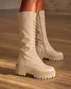 Bota Ivory Lace-Up