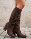 Chocolate Slouch Boots