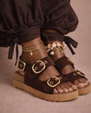 Chocolate Buckle Sandal