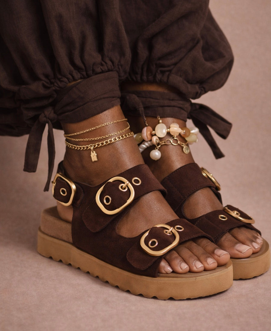 Chocolate Buckle Sandal