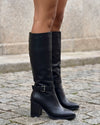 Black Buckle Boots