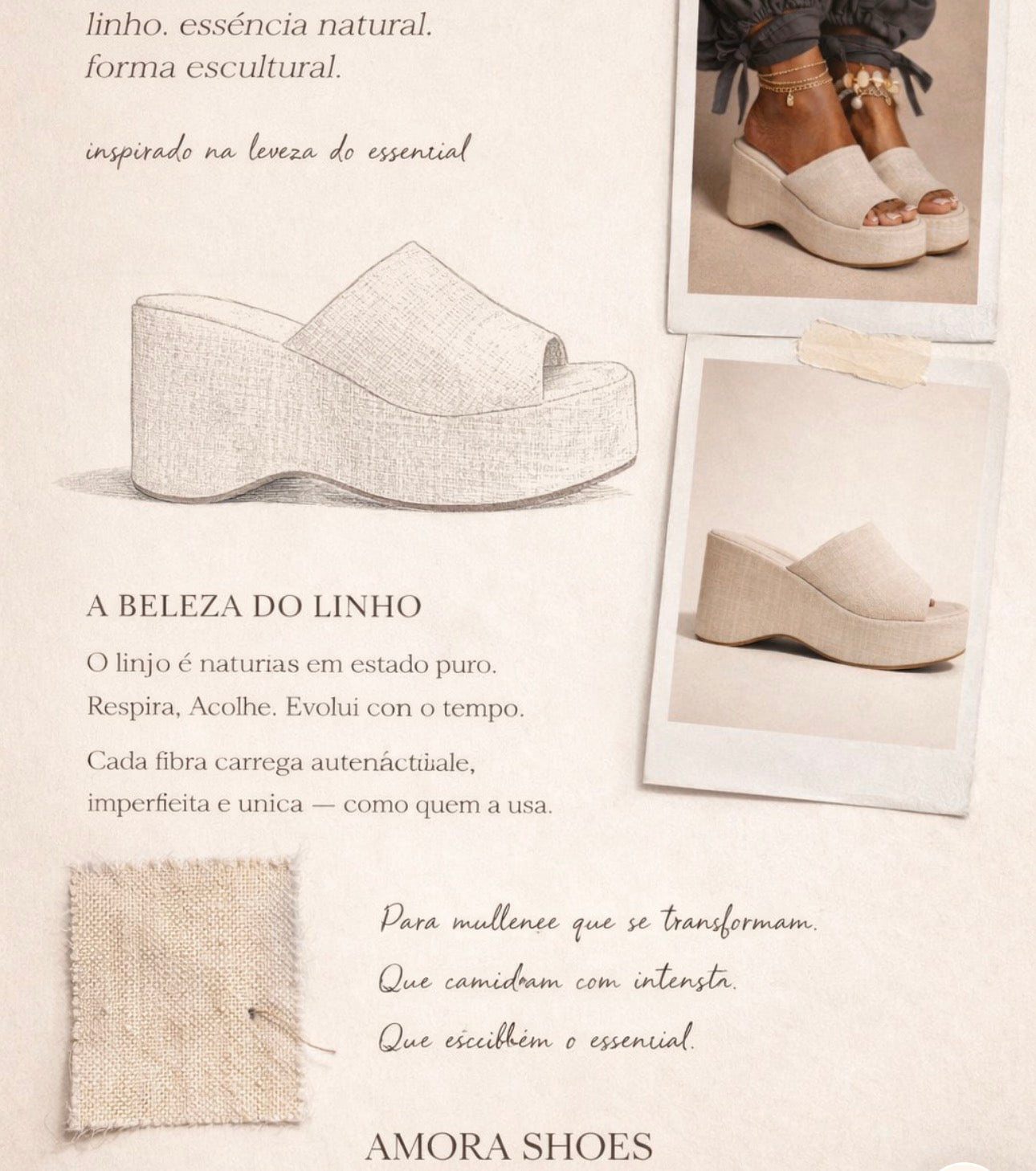 Ivory Linen Platform