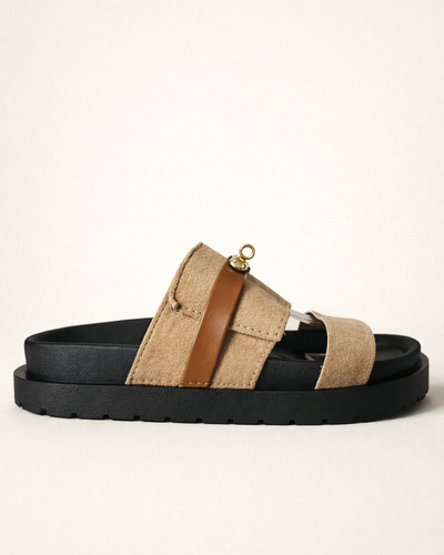 Suede Gold Detail Sandal