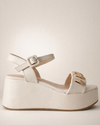 Golden Accent Wedge Sandal