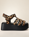 Wild Leopard Wedge Sandal