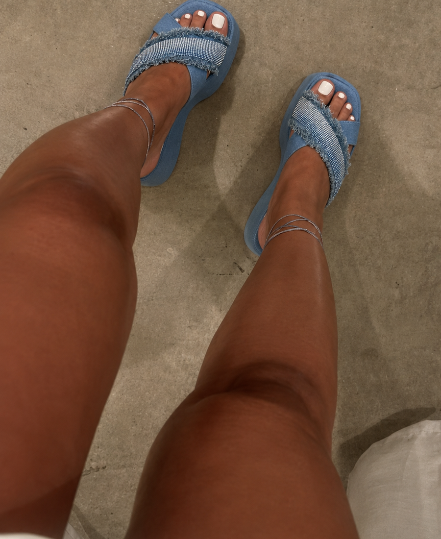 Sandálias Denim Shine