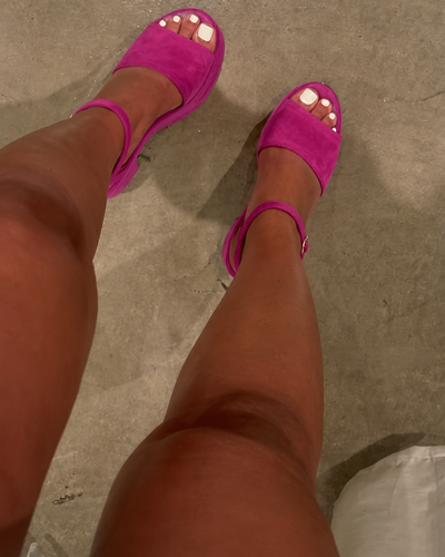 Sandali con plateau Fuchsia Aura