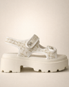 Sandalia Ivory Tweed Trek