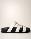 White Gold Strap Sandal