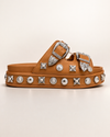 Western Stud Platform Sandal