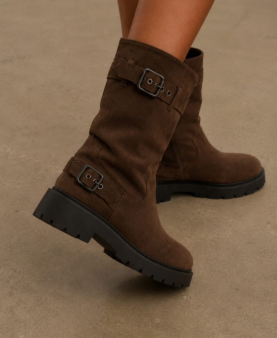 Botas Castanhas Urban Buckle