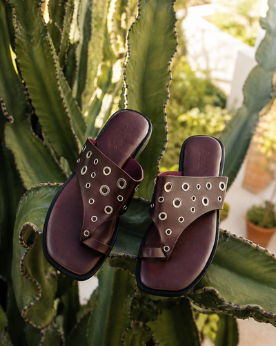 Chancla Riviera Eyelet Burdeos