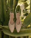 Sahara Woven Heel – Nude Beige