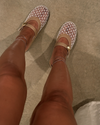 Ballerina flat Mary Jane in mesh – Nude e avorio