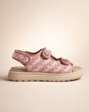 Tweed Comfort Sandal – Rosé Chic