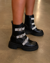 Botim Crystal Buckle Preto