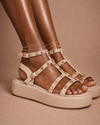 Sandalia Tachas Soft – Beige Nude