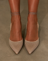 Scintilla Nude — Slingback con cristalli