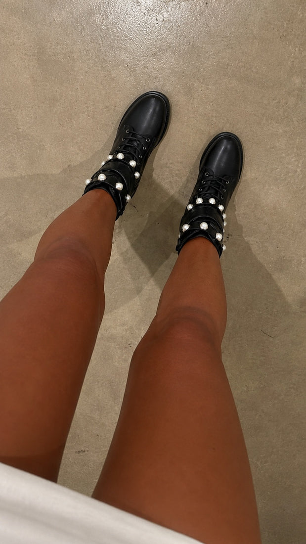 Bota Pearl Noir