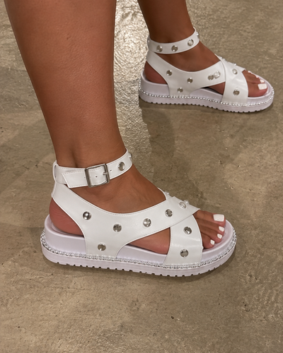 Sandálias Milano Studs White