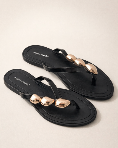 Sandália Golden Drops – Black Chic