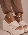 Crochet Natural Wedge