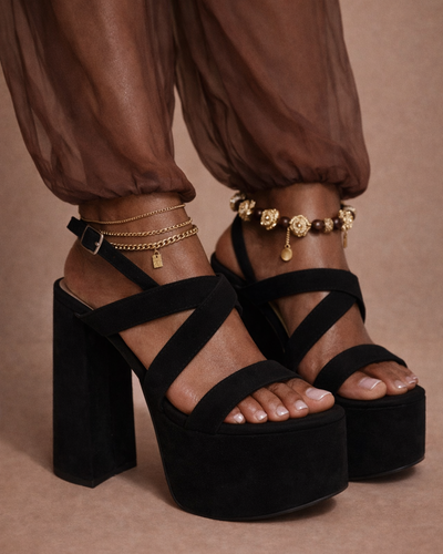 Sandalia Luxe Plataforma — Black Obsession