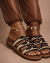Sandalia Plana Heritage — Camel Trenzado