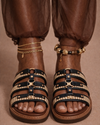 Sandalia Plana Heritage — Camel Trenzado