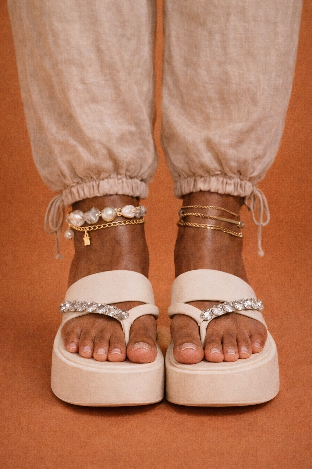 Crystal Touch Wedge — Soft Ivory
