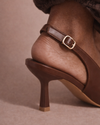 Sculpted Slingback Pump – Cognac Brown