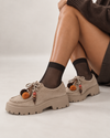 Mocassins Camel Boho Tassel