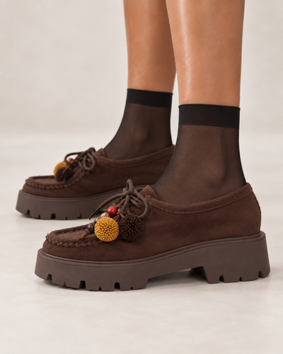 Mocasines camel Boho camel