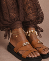 Sandalia Heritage con tiras – Camel
